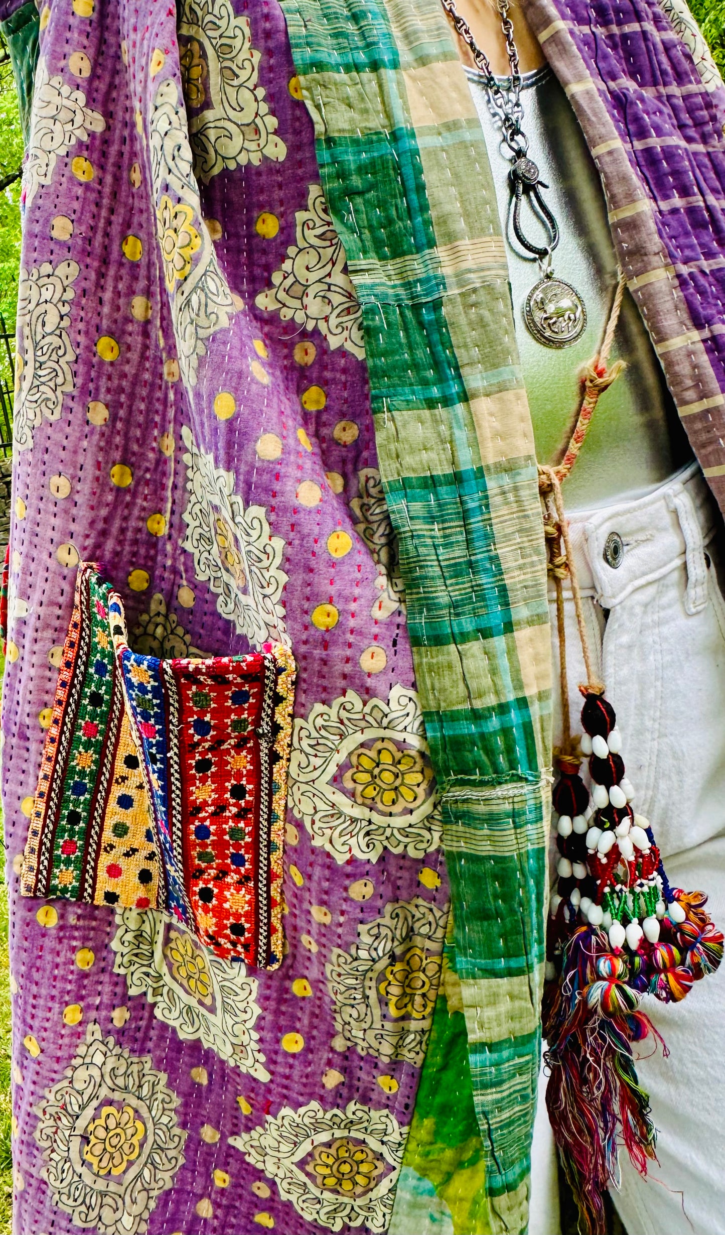 ✨Gorgeous Vintage Kantha and Gypsy Jacket ✨ India Textiles ✨