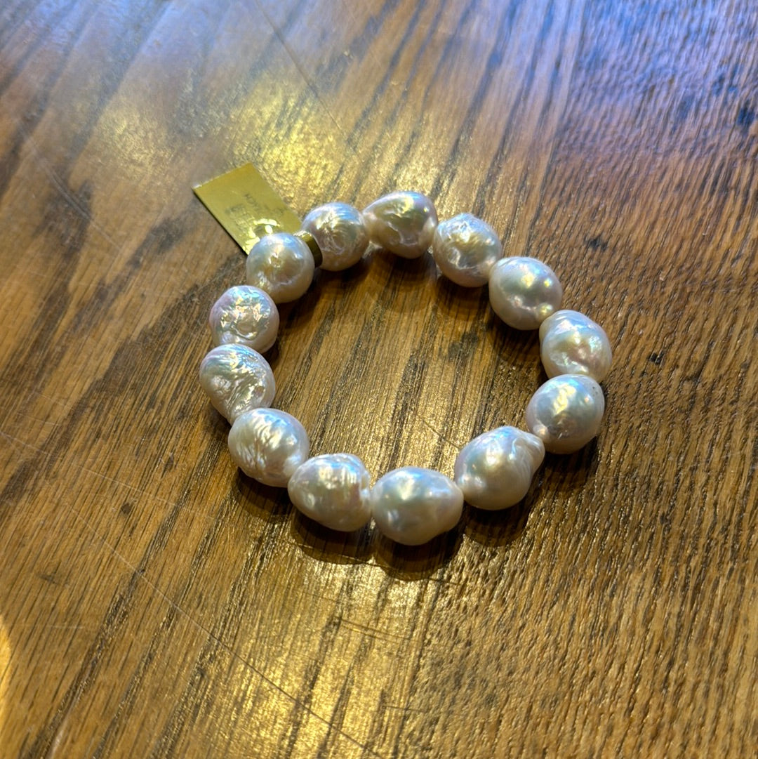 Fireball White Pearl Bracelet